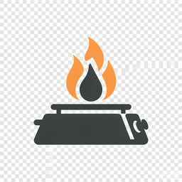 Live hibachi grill fire show icon
